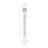 Modern Splash 1.5m Brushed Pewter Shower Flex
