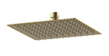 Modern Splash  Brushed Brass Square Fixed Shower Head