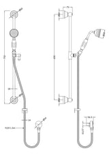 Brushed Brass Slider Rail Kit