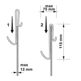 Modern Splash  Chrome Enclosure Hook For Frameless Enclosures