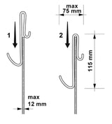 Chrome Enclosure Hook For Frameless Enclosures