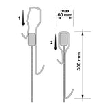 Modern Splash Chrome Enclosure Hook For Framed Enclosures