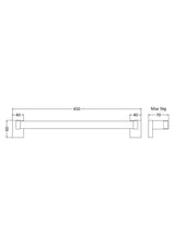 Chrome Magnetic Towel Rail