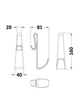 Black Enclosure Hook For Frameless Enclosures