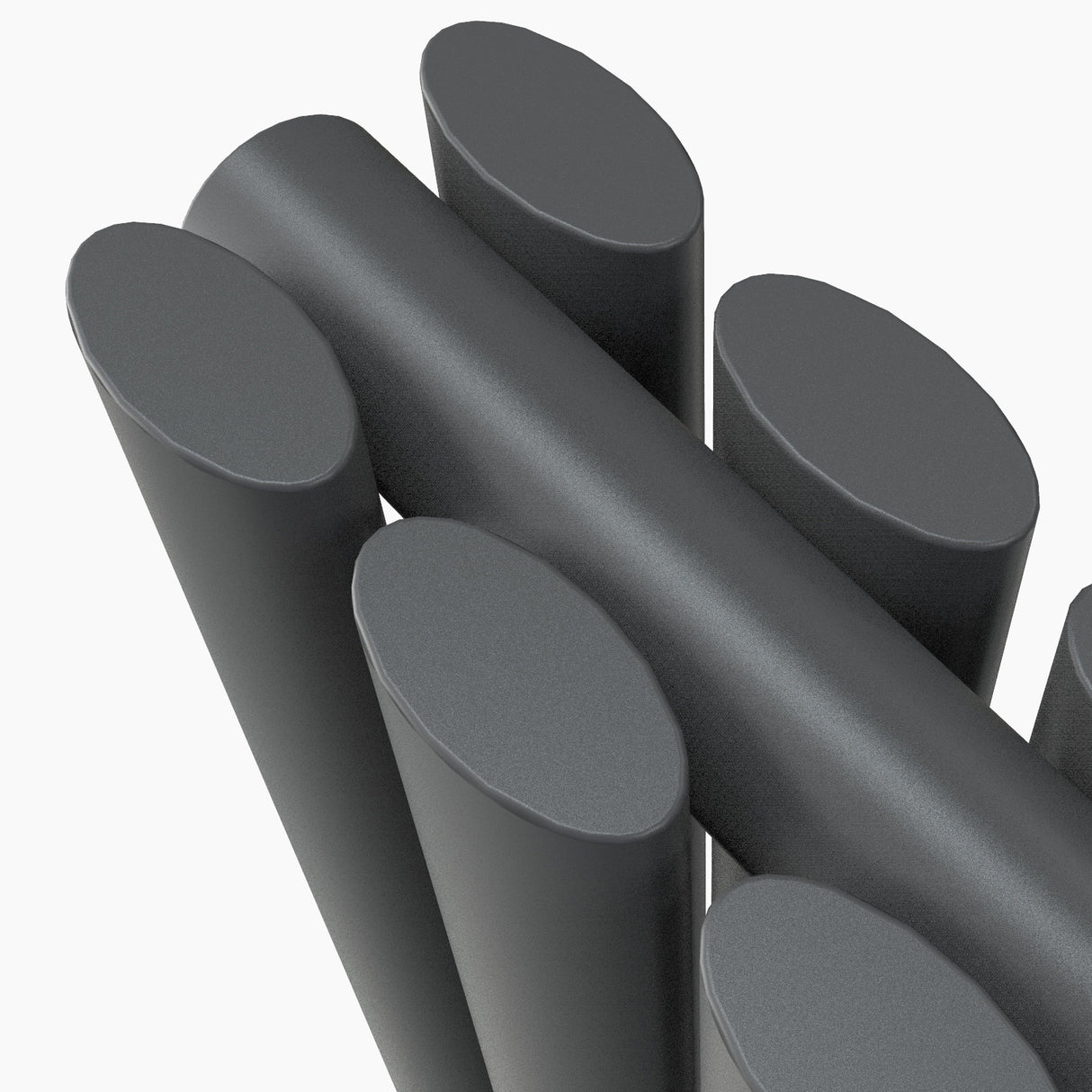 Modern Splash Oval Column Black Radiator Details
