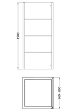 Modern Splash Apex 900mm Matt Black Side Panel