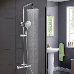 Modern Splash Chrome Thermostatic Shower Set
