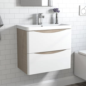 Modern Splash White Oak Vanity Units-Y-301A+Y-T300C_GB
