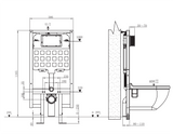 Modern Splash W-T-102-S concealed toilet cistern frame set