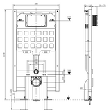 Modern Splash W-T-102-S concealed toilet cistern frame set