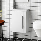 Small vanity unit with sink wall-hung