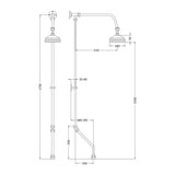 Modern Splash Chrome Rigid Riser Kit Shower Kit