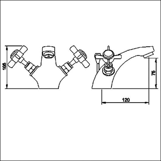 Modern Splash  Alderton Chrome Mono Basin Mixer With Pop up Waste