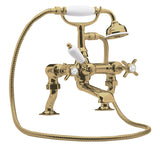 Modern Splash  Alderton Brushed Brass 3/4" Cranked Bath Shower Mixer