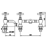 Modern Splash  Alderton Brushed Brass Basin Mixer Tap