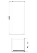 Modern Splash Pacific 760mm Chrome Side Panel