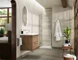 Modern Splash Pacific 800mm Chrome Hinged Shower Door - Square T Shape Handle