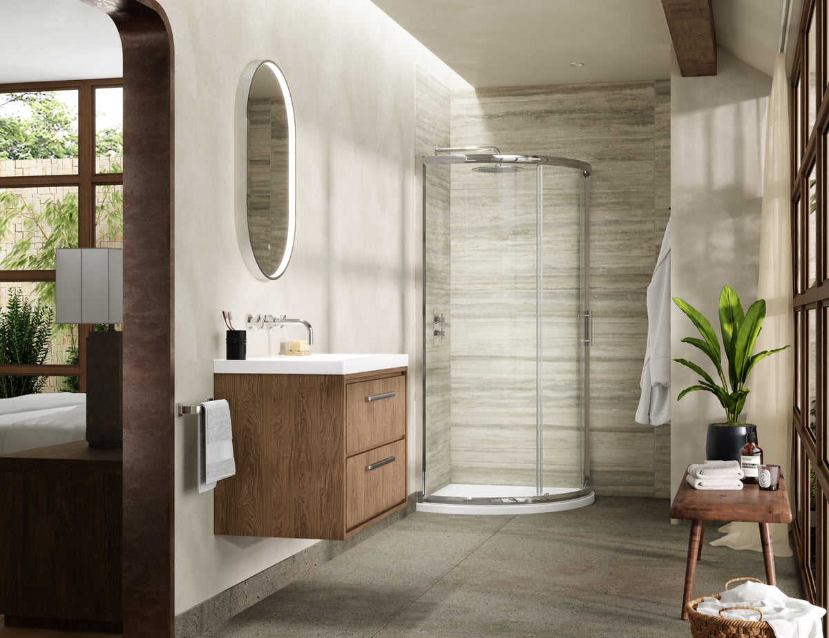 Modern Splash Pacific 860mm Chrome Quadrant Shower Enclosure