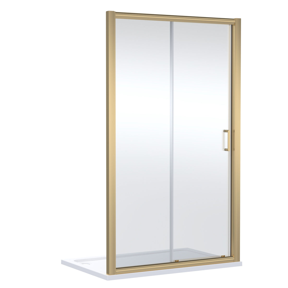 Modern Splash 1200mm Brushed Brass Sliding Shower Door