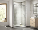 Modern Splash Pacific 1200mm Chrome Sliding Shower Door - Square T Shape Handle