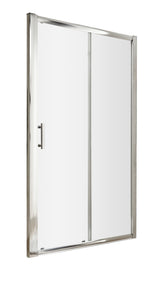 Modern Splash Pacific 1400mm Chrome Sliding Shower Door - Square T Shape Handle