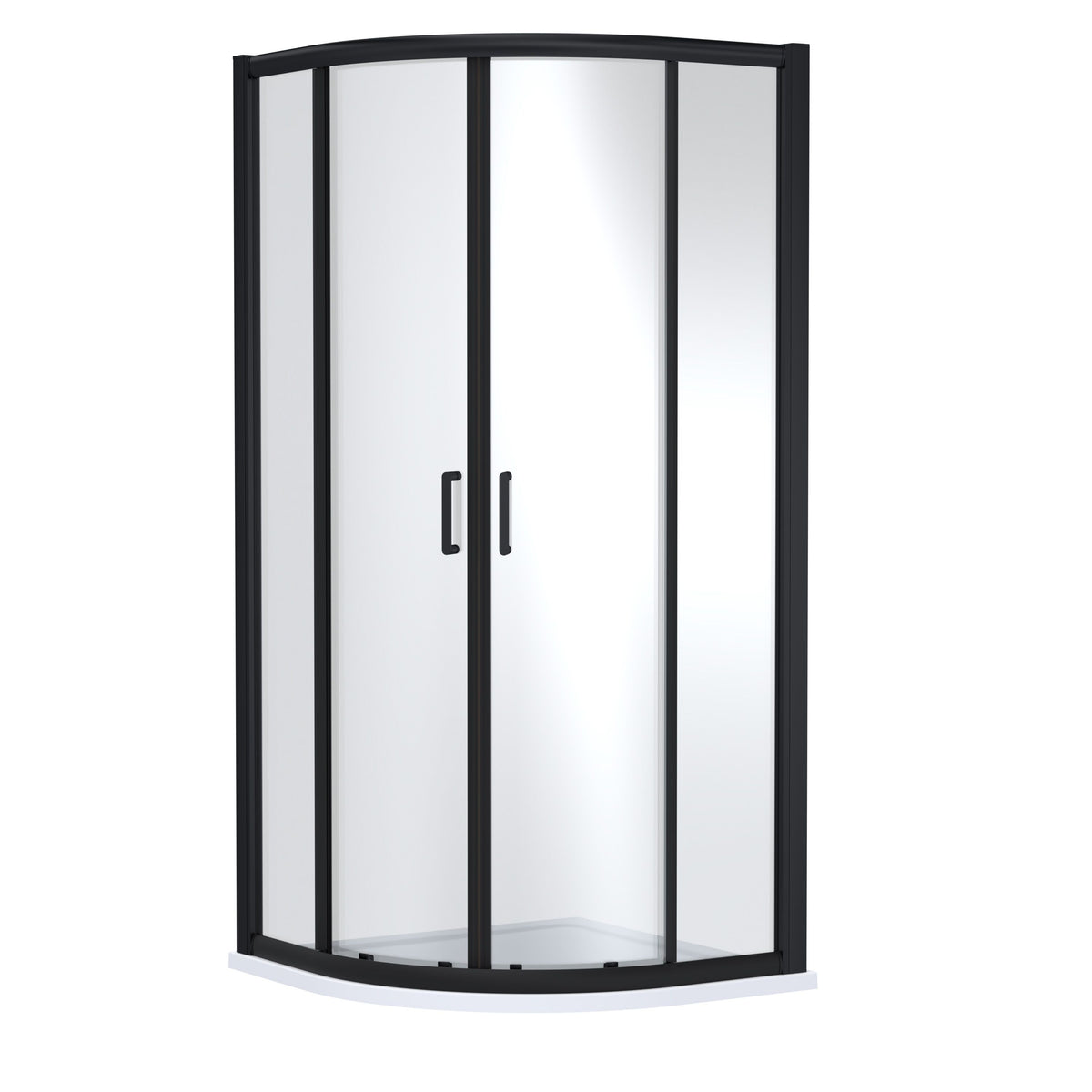 Modern Splash 1000mm Matt Black Quadrant Shower Enclosure