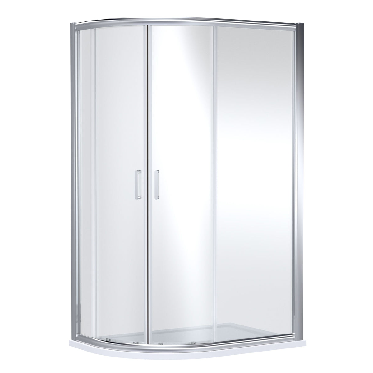 Modern Splash 1200mm Chrome Offset Quadrant Shower Enclosure