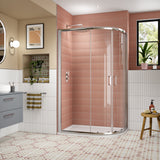 Modern Splash 1200mm Chrome Offset Quadrant Shower Enclosure