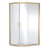 Modern Splash 1200mm Brushed Brass Offset Quadrant Shower Enclosure
