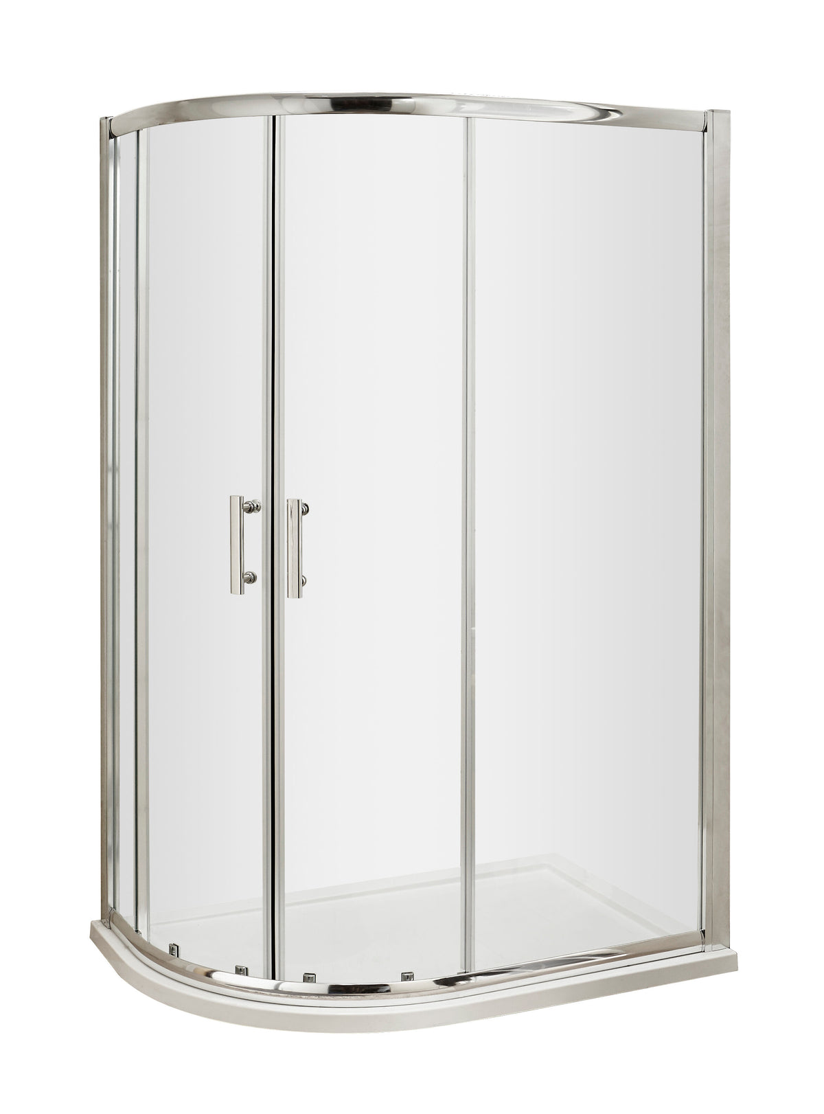 Modern Splash Pacific 900mm Chrome Offset Quadrant Shower Enclosure - Square T Shape Handle