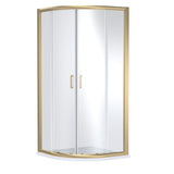 Modern Splash 900mm Brushed Brass Quadrant Shower Enclosure