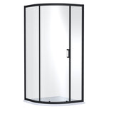 Modern Splash 900mm Matt Black Single Entry Curved Shower Enclosure
