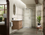 Modern Splash Pacific 900mm Chrome Quadrant Shower Enclosure - Square T Shape Handle
