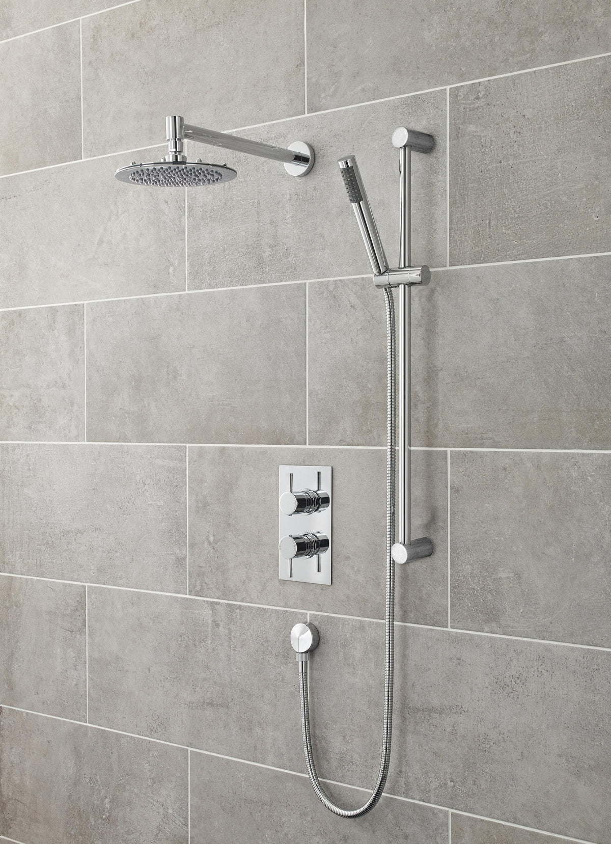 Modern Splash Chrome Wall-Mounted Shower Arm