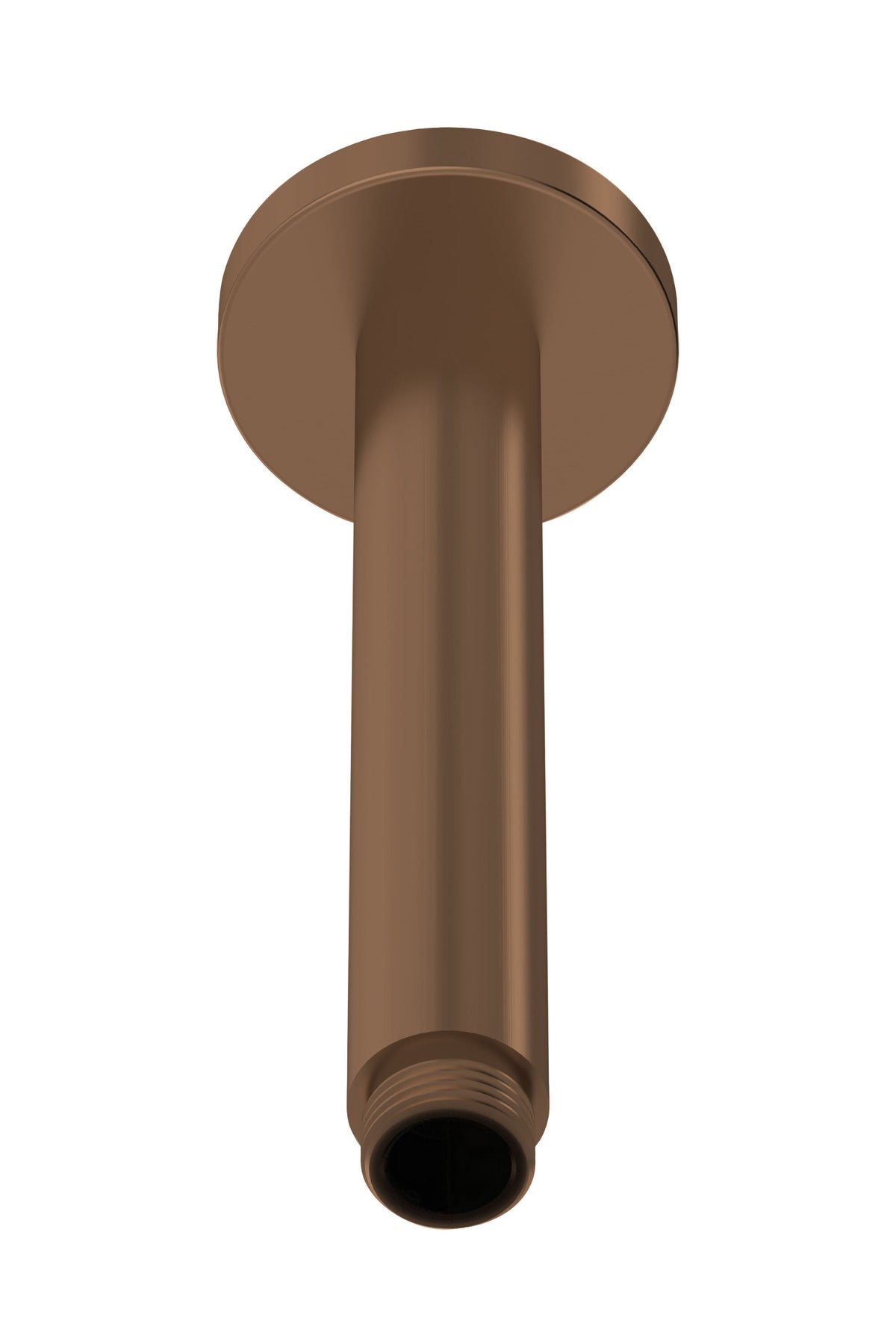Modern Splash 150mm Round Brushed Bronze Ceiling-Mounted Shower Arm