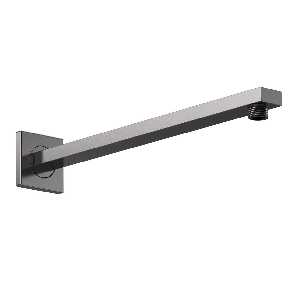 Modern Splash Rectangular Brushed Pewter Small Rectangular Shower Arm