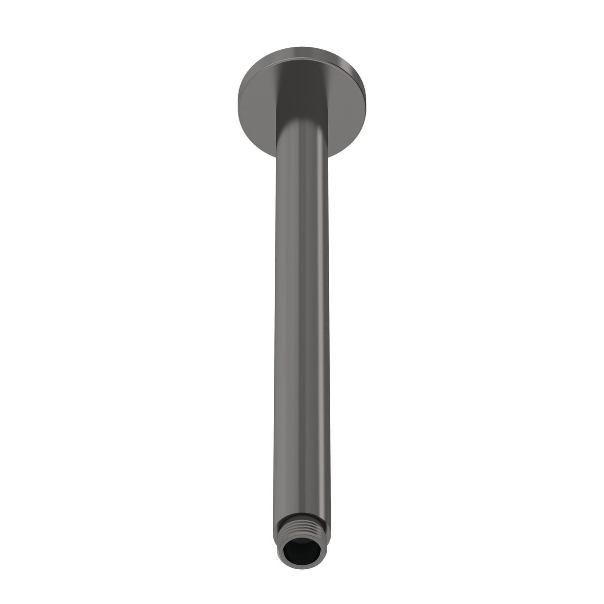 Modern Splash 300mm Round Brushed Pewter Ceiling-Mounted Shower Arm