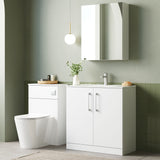 Modern Splash 800mm Gloss White 2 Door Floor  Standing Vanity Unit With Minimalist Basin