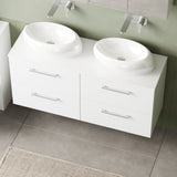 Modern Splash 1200mm Gloss White 4 Drawer Wall Hung  Vanity Unit With Co-ordinating Worktop