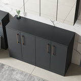 Modern Splash 1200mm Soft Black 2 Door Floor Standing Vanity Unit With Co-ordinating Worktop