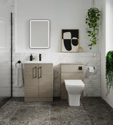 Modern Splash 600mm Solace Oak 2 Door Floor Standing Vanity Unit With Thin Edge Basin