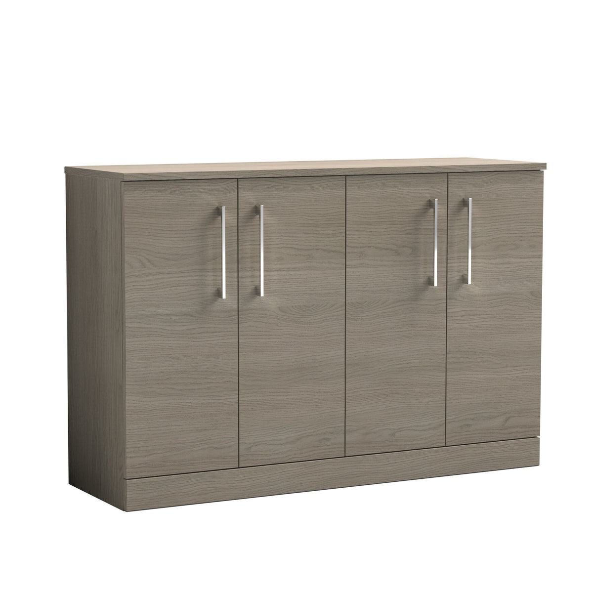Modern Splash 1200mm Solace Oak2 Door Floor Standing Vanity Unit With Co-ordinating Worktop
