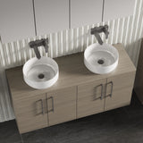 Modern Splash 1200mm Solace Oak  2 Door Wall Hung Vanity Unit With Co-ordinating Worktop