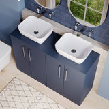 Modern Splash 1200mm Midnight Blue 4 Door Floor Standing  Vanity Unit With Co-ordinating Worktop