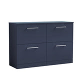Modern Splash 1200mm Midnight Blue  4 Drawer Floor Standing Vanity Unit With Co-ordinating Worktop