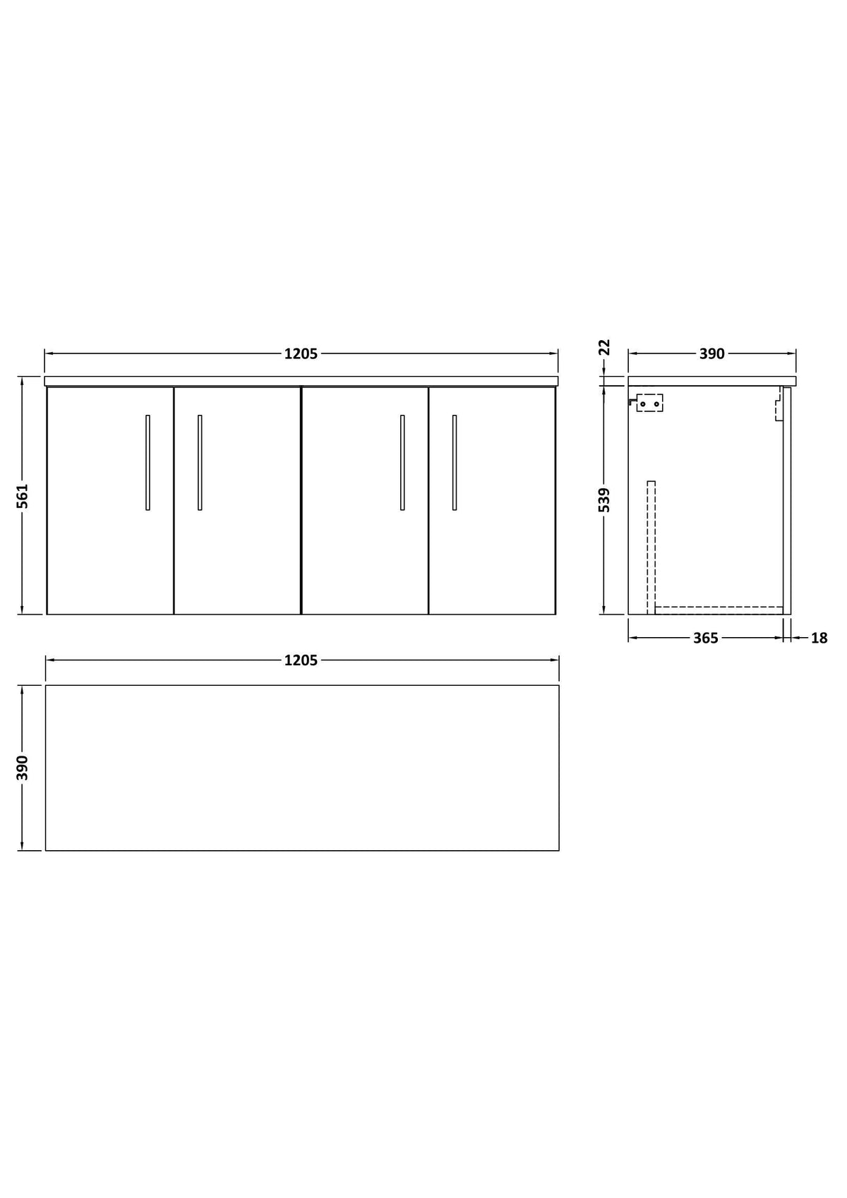 Modern Splash 1200mm Anthracite Woodgrain Wall Hung Anthracite Woodgrain Vanity Unit With Bellato Grey Worktop