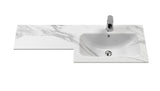 Modern Splash 1100mm Charcoal Black 2 Door Floor Standing Right-Hand Combination Unit With Stone Basin
