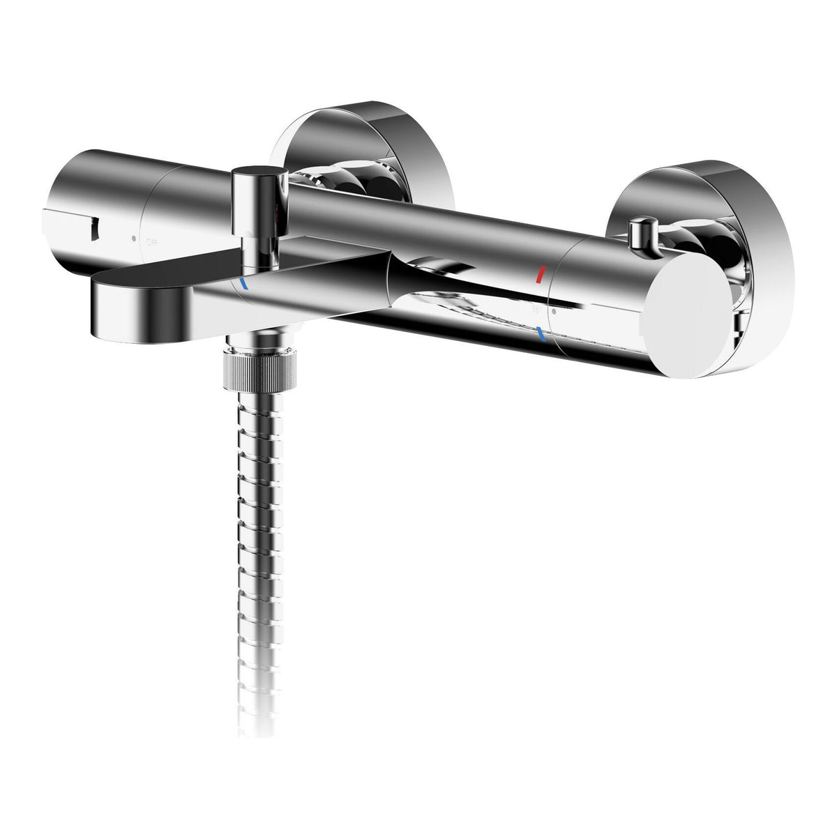 Modern Splash Chrome Wall Mounted Bath Shower Mixer