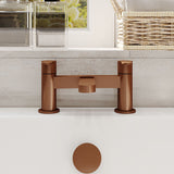 Modern Splash Brushed Bronze Bath Filler