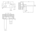 Modern Splash Brushed Bronze Tap Hole Basin Mixer With Plate